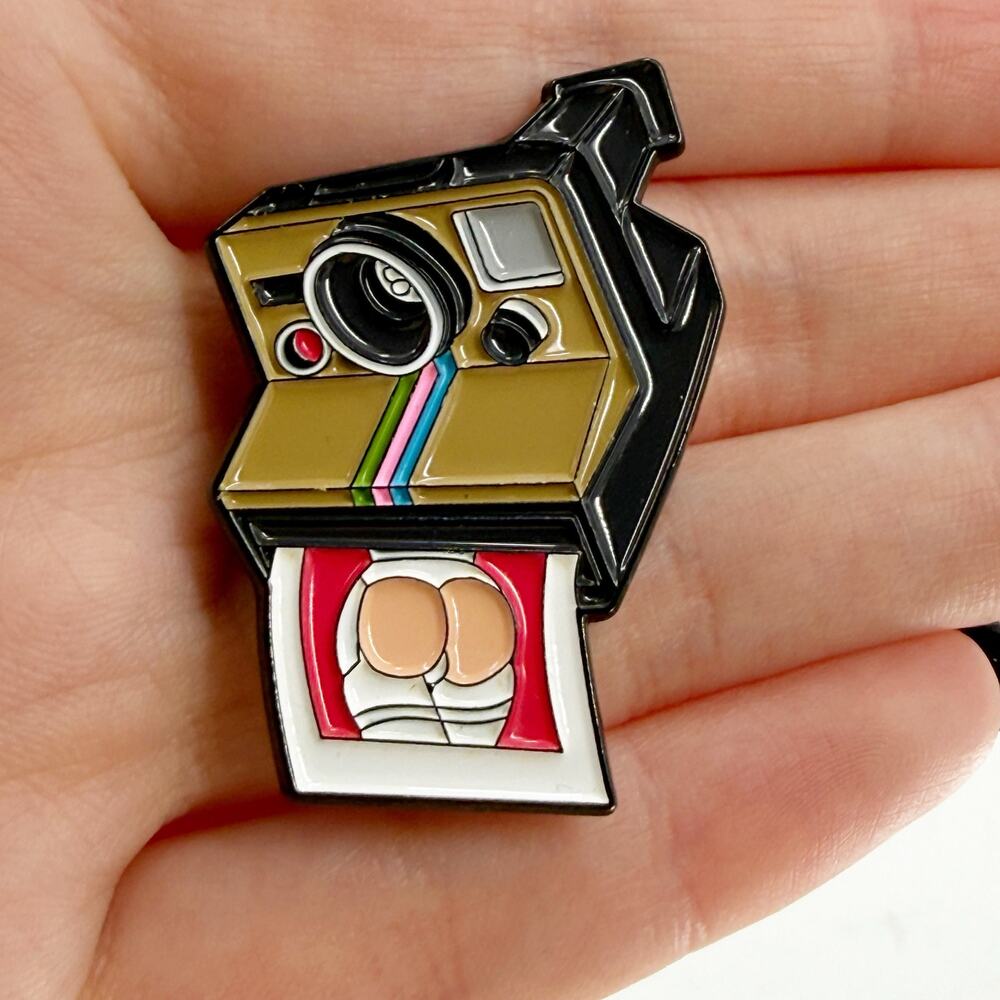Retro Instant Camera Soft Enamel Pin Vintage Photography Polaroid Style Gift